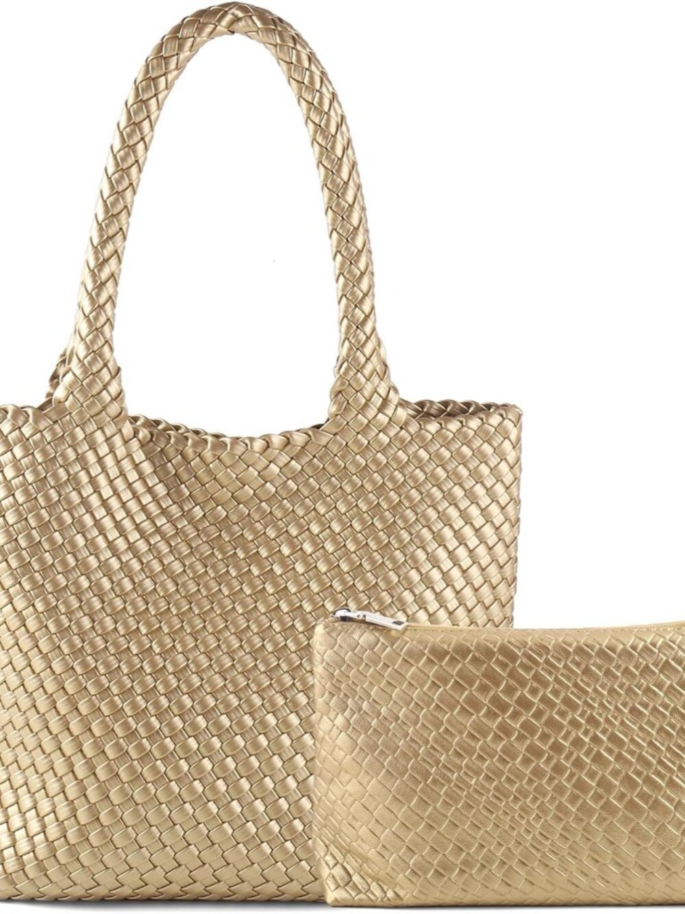Hand Woven Bag Tote BagS For Women Top Handle Shoulder Vegan Leather Large Trave - Picture 1 of 6